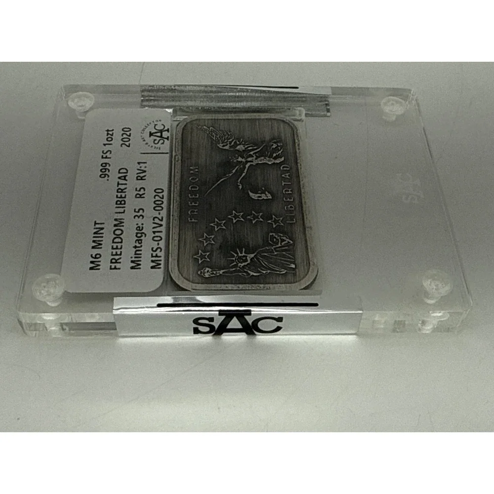 M6 Mint Freedom Libertad Liberty Silver Art Bar oz 999 Fine Limited Edition